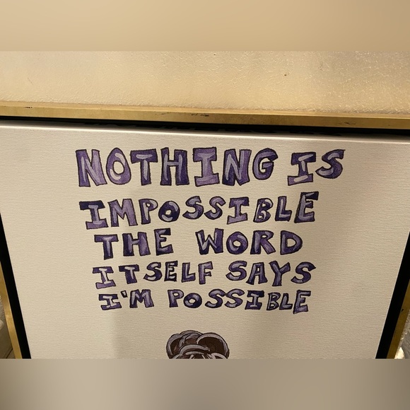 Audrey Hepburn Quote By KahriAnne Kerr Gold Frame Wrapped Canvas - Picture 4 of 5